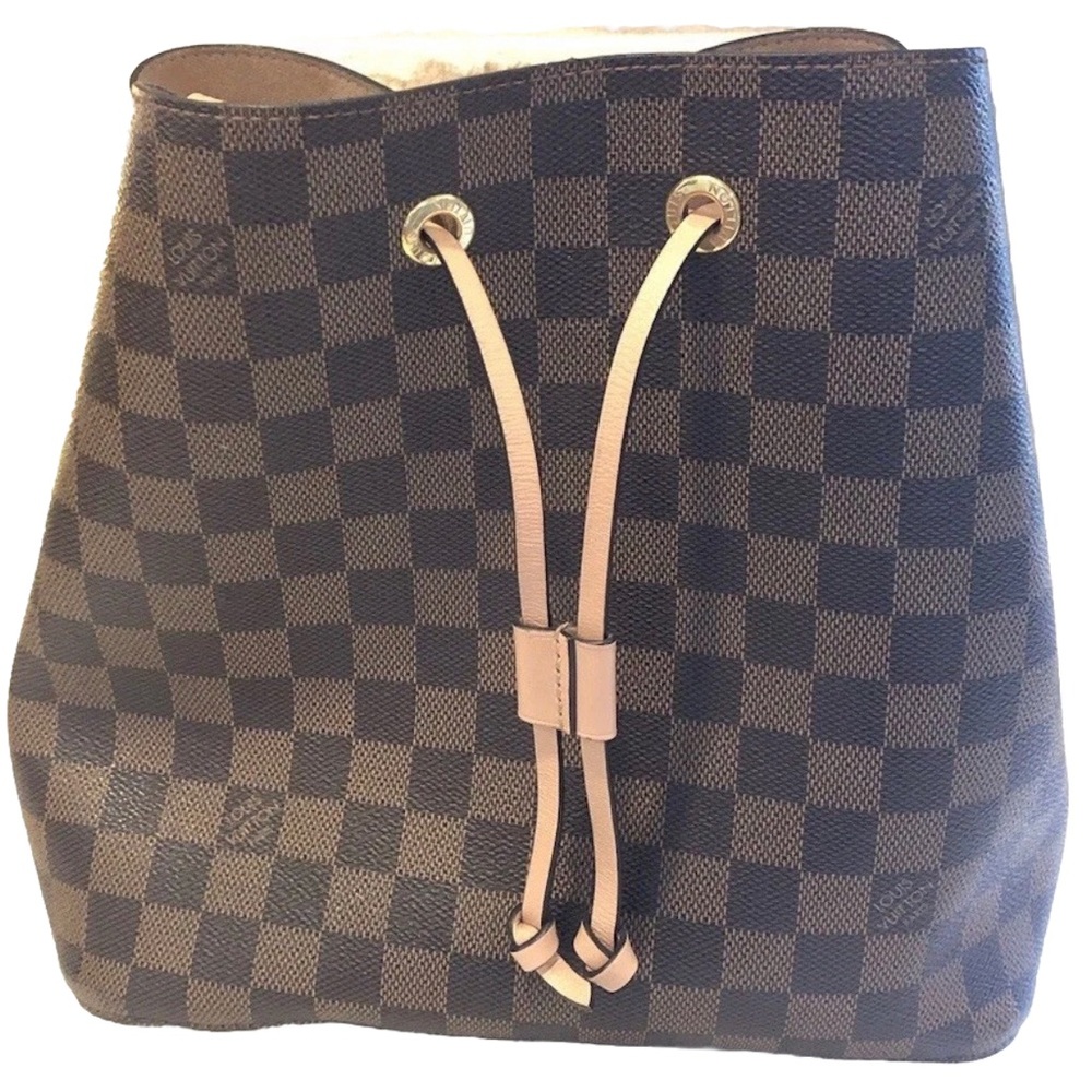 Louis Vuitton MM NeoNoe Handbag Damier with Leather
